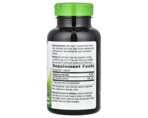 Nature's Way, Saw Palmetto Berries, 585 mg, 180 Vegan Capsules