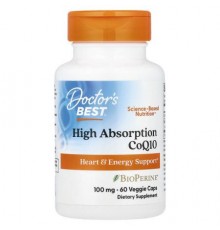 Doctor's Best, High Absorption CoQ10 , 100 mg, 60 Veggie Caps