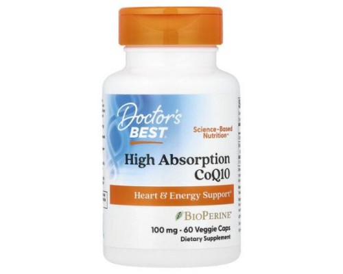 Doctor's Best, High Absorption CoQ10 , 100 mg, 60 Veggie Caps Doctor's Best, High Absorption CoQ10 , 100 mg, 60 Veggie Caps