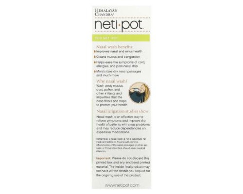Himalayan Chandra, Eco Neti Pot, 1 Count Himalayan Chandra, Eco Neti Pot, 1 Count