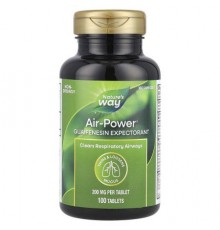 Nature's Way, Air-Power®, Guaifenesin Expectorant, 200 mg, 100 Tablets
