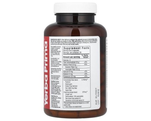 Yerba Prima, Fiber Plus® Senna Caps, 180 Capsules Yerba Prima, Fiber Plus® Senna Caps, 180 Capsules