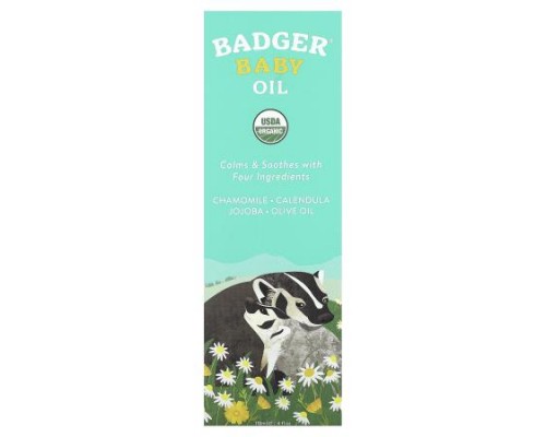 Badger, Baby Oil, 4 fl oz (118 ml) Badger, Baby Oil, 4 fl oz (118 ml)