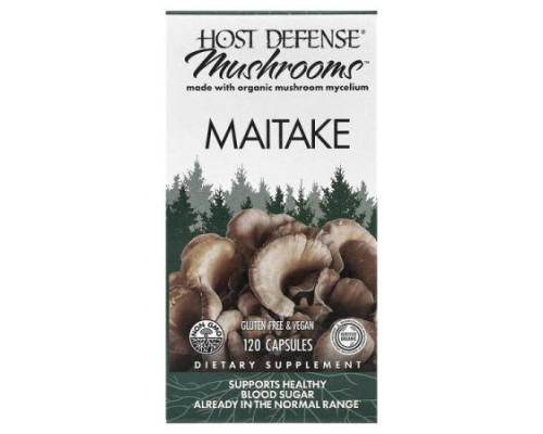 Host Defense, Mushrooms™, Maitake, 120 Capsules (0.5 g per Capsule) Host Defense, Mushrooms™, Maitake, 120 Capsules (0.5 g per Capsule)