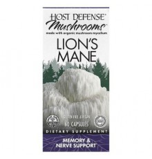Host Defense, Mushrooms™, Lion's Mane, 60 Capsules (0.5 g per Capsule)