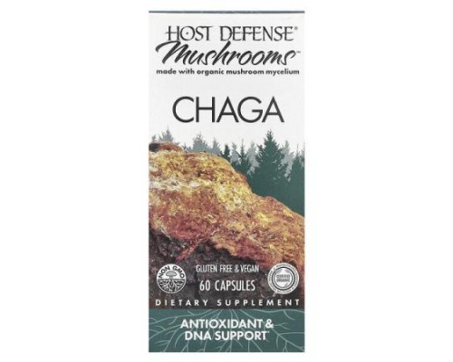 Host Defense, Mushrooms™, Chaga, 60 Capsules (0.5 g per Capsule) Host Defense, Mushrooms™, Chaga, 60 Capsules (0.5 g per Capsule)
