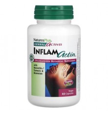 NaturesPlus, Herbal Actives, InflamActin, 60 Vegan Capsules