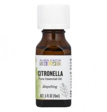 Aura Cacia, Pure Essential Oil, Citronella, 0.5 fl oz (15 ml)