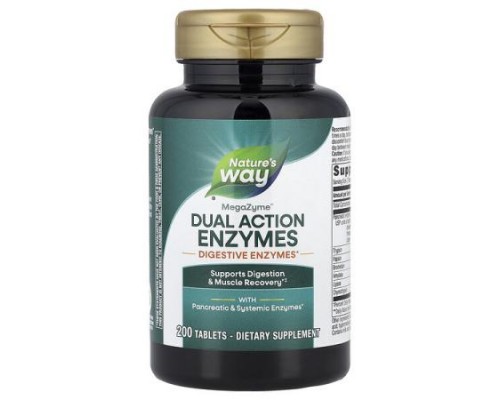 Nature's Way, MegaZyme®, Dual Action Enzymes, 200 Tablets