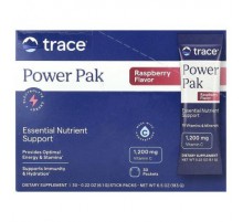 Trace, PowerPak, Raspberry, 30 Stick Packs, 0.22 oz (6.1 g) Each