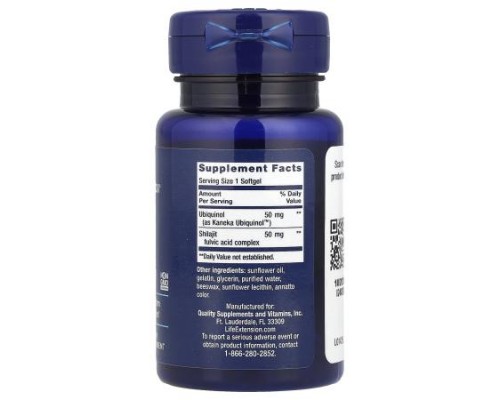 Life Extension, Super Ubiquinol CoQ10 with Enhanced Mitochondrial Support, 50 mg, 100 Softgels Life Extension, Super Ubiquinol CoQ10 with Enhanced Mitochondrial Support, 50 mg, 100 Softgels