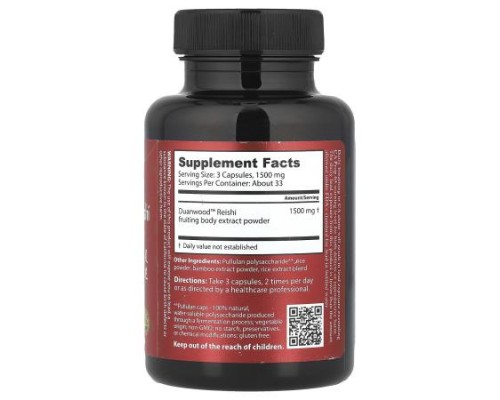 Dragon Herbs, Duanwood™ Reishi, 500 mg, 100 Capsules Dragon Herbs, Duanwood™ Reishi, 500 mg, 100 Capsules