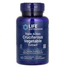 Life Extension, Triple Action Cruciferous Vegetable Extract, 60 Vegetarian Capsules