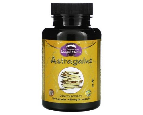 Dragon Herbs, Astragalus, 450 mg, 100 Capsules Dragon Herbs, Astragalus, 450 mg, 100 Capsules