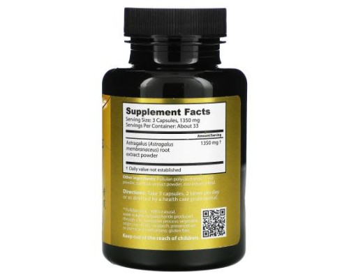 Dragon Herbs, Astragalus, 450 mg, 100 Capsules Dragon Herbs, Astragalus, 450 mg, 100 Capsules