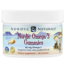 Nordic Naturals, Nordic Omega-3™ Gummies, Tangerine, 82 mg, 60 Gummies