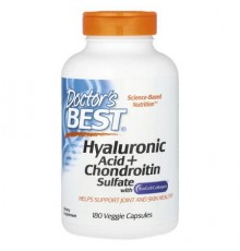 Doctor's Best, Hyaluronic Acid + Chondroitin Sulfate with BioCell Collagen, 180 Veggie Capsules