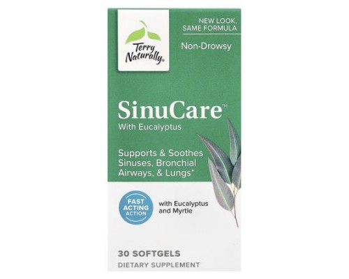 Terry Naturally, SinuCare™ with Eucalyptus, 30 Softgels Terry Naturally, SinuCare™ with Eucalyptus, 30 Softgels