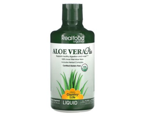 Country Life, Realfood Organics, Aloe Vera Plus, 32 fl oz (944 ml) (Discontinued Item) Country Life, Realfood Organics, Aloe Vera Plus, 32 fl oz (944 ml) (Discontinued Item)
