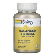 Solaray, Balanced B-Stress with Vitamin C, 100 VegCaps