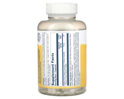 Solaray, Potassium Asporotate, 99 mg, 200 Capsules Solaray, Potassium Asporotate, 99 mg, 200 Capsules