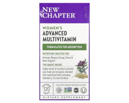 New Chapter, Women's Advanced Multivitamin, 120 Vegetarian Tablets