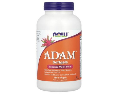 NOW Foods, ADAM™, Superior Men's Multi, 180 Softgels NOW Foods, ADAM™, Superior Men's Multi, 180 Softgels