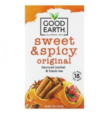 Good Earth Teas, Herbal & Black Tea, Sweet & Spicy, Original, 18 Tea Bags, 1.43 oz (40.5 g)
