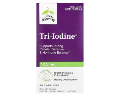 Terry Naturally, Tri-Iodine®, 12.5 mg, 90 Capsules