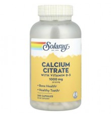 Solaray, Calcium Citrate with Vitamin D-3, 240 Capsules