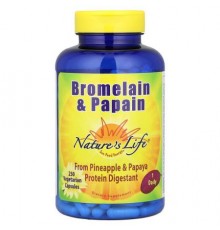 Nature's Life, Bromelain & Papain, 250 Vegetarian Capsules
