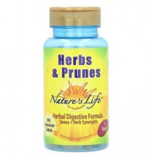 Nature's Life, Herbs & Prunes, 100 Vegetarian Tablets