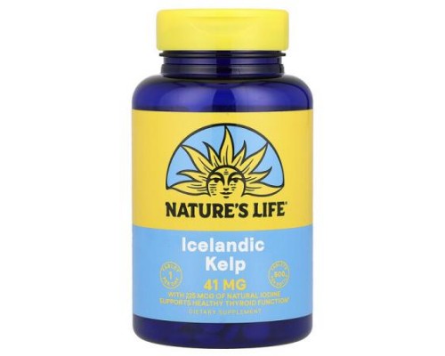 Nature's Life, Icelandic Kelp, 41 mg, 500 Tablets
