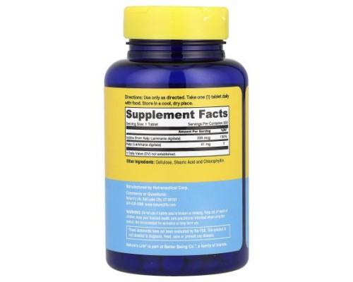 Nature's Life, Icelandic Kelp, 41 mg, 500 Tablets