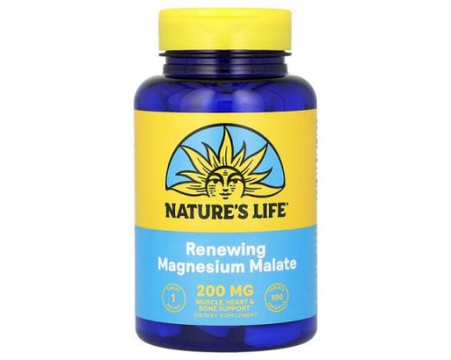 Nature's Life, Renewing Magnesium Malate, 200 mg, 100 Tablets