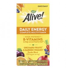 Nature's Way, Alive! Daily Energy, Complete Multivitamin, 60 Tablets