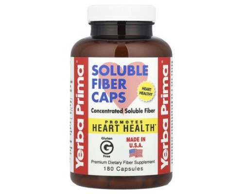 Yerba Prima, Soluble Fiber Caps, 180 Capsules Yerba Prima, Soluble Fiber Caps, 180 Capsules