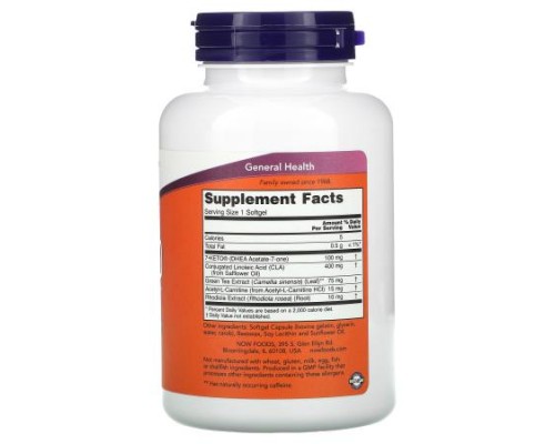 NOW Foods, 7-Keto LeanGels, 100 mg, 120 Softgels NOW Foods, 7-Keto LeanGels, 100 mg, 120 Softgels
