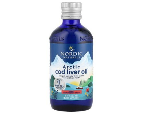 Nordic Naturals, Arctic Cod Liver Oil™, Strawberry, 8 fl oz (237 ml) Nordic Naturals, Arctic Cod Liver Oil™, Strawberry, 8 fl oz (237 ml)