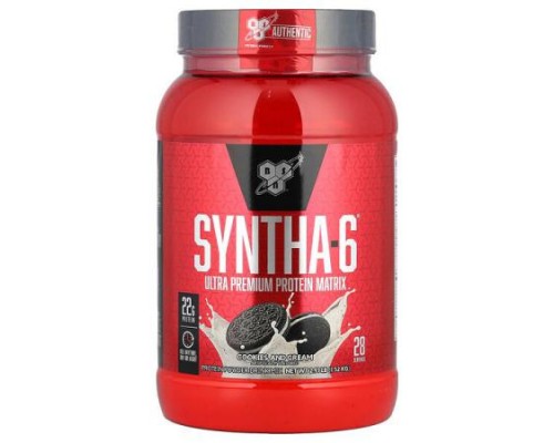 BSN, Syntha-6®, Ultra Premium Protein Matrix, Cookies & Cream, 2.91 lb (1.32 kg)