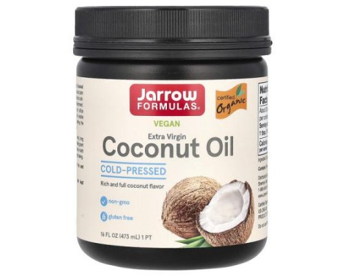 Jarrow Formulas, Extra Virgin Coconut Oil, 16 fl oz (473 ml) (Discontinued Item) Jarrow Formulas, Extra Virgin Coconut Oil, 16 fl oz (473 ml) (Discontinued Item)