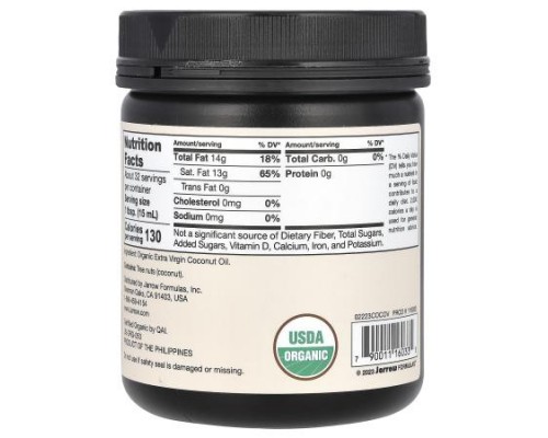 Jarrow Formulas, Extra Virgin Coconut Oil, 16 fl oz (473 ml) (Discontinued Item) Jarrow Formulas, Extra Virgin Coconut Oil, 16 fl oz (473 ml) (Discontinued Item)