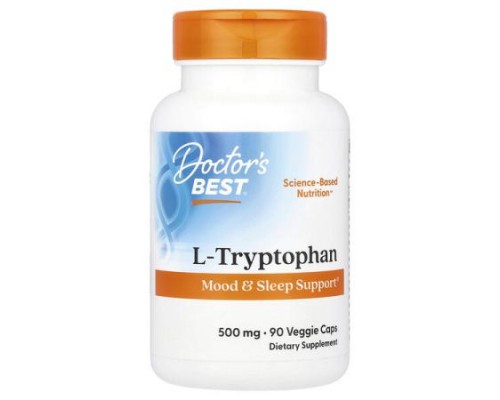 Doctor's Best, L-Tryptophan , 500 mg, 90 Veggie Caps Doctor's Best, L-Tryptophan , 500 mg, 90 Veggie Caps