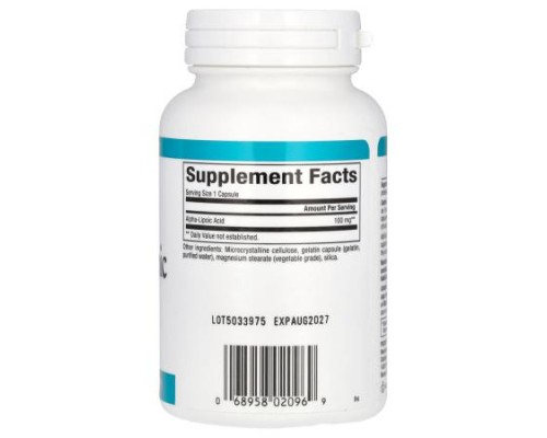 Natural Factors, Alpha-Lipoic Acid, 100 mg, 120 Capsules Natural Factors, Alpha-Lipoic Acid, 100 mg, 120 Capsules