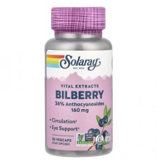 Solaray, Vital Extracts Bilberry, 30 VegCaps