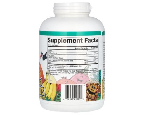 Natural Factors, Vitamin C, Fruit-Flavor Chew, Tropical, 500 mg, 180 Chewable Wafers