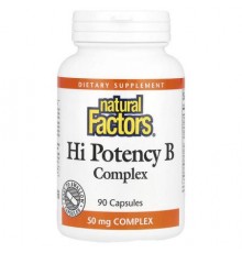 Natural Factors, Hi Potency B Complex, 90 Capsules