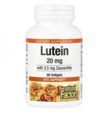 Natural Factors, Lutein, 20 mg, 60 Softgels