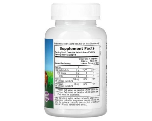 NaturesPlus, Animal Parade, Calcium Children’s Chewable Supplement, Vanilla Sundae, Sugar Free, 90 Animal-Shaped Tablets