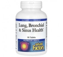 Natural Factors, Lung, Bronchial & Sinus Health, 90 Tablets